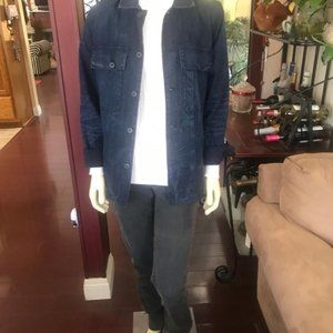 BLUE DEMIN W/ SEVEN BLACK BUTTONS LIGHT JACKET